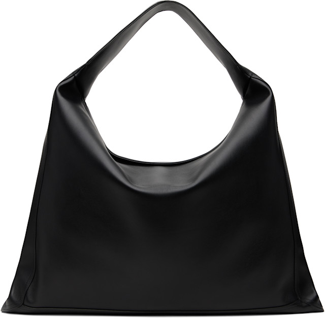 Bottega Veneta: ブラック ラージ Hop トートバッグ | SSENSE 日本