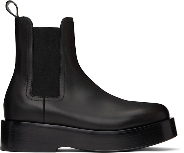 Bottega Veneta: ブラック Torino チェルシーブーツ | SSENSE 日本