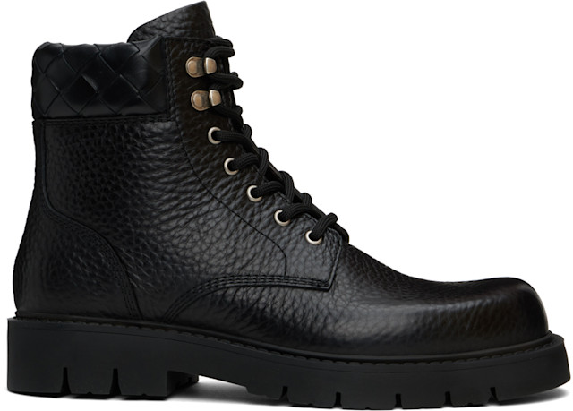 Bottega Veneta: Black Haddock Boots | SSENSE Japan