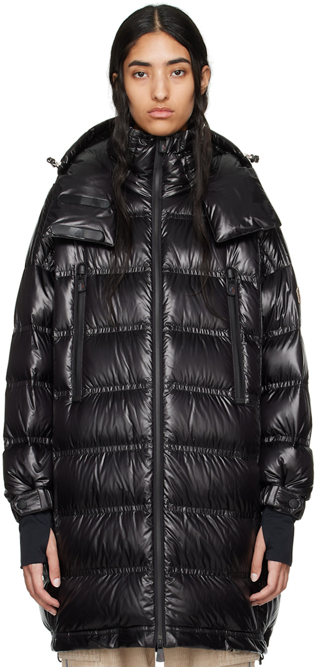 Moncler Grenoble: Black Rochelairs Down Coat | SSENSE