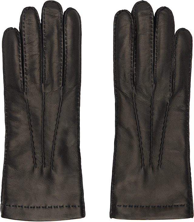 Miu Miu: Black Nappa Leather Gloves | SSENSE Canada