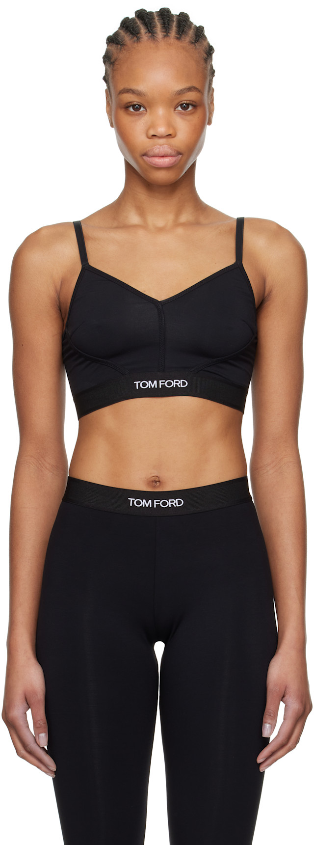 TOM FORD: Black Modal Signature Bra | SSENSE