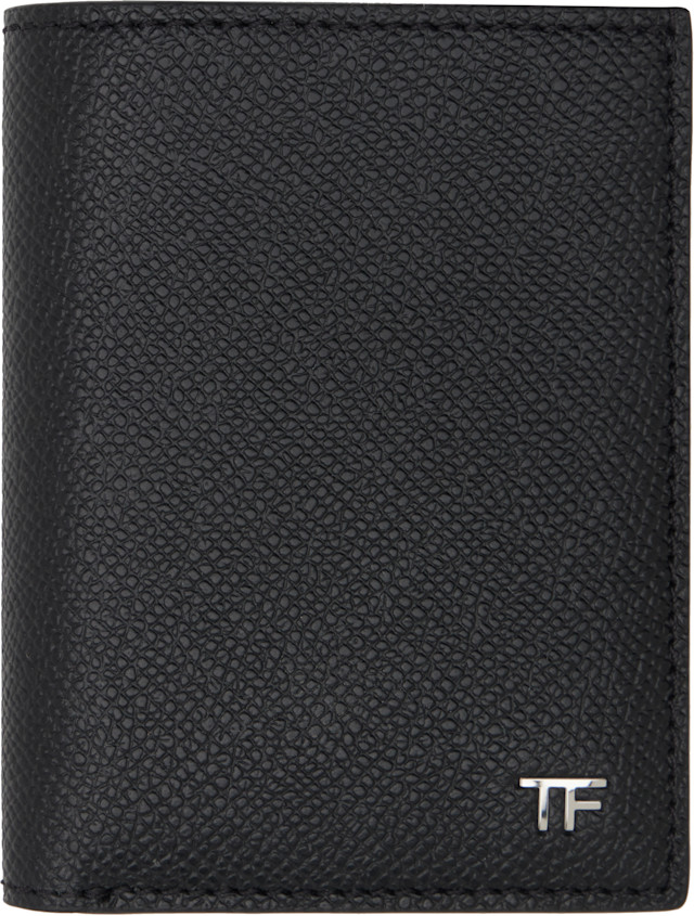 TOM FORD: ブラック スモール グレインレザー 二つ折りカードケース