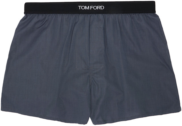 TOM FORD: Gray Cotton Boxers | SSENSE