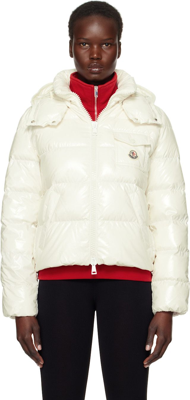 Moncler ホワイトダウンジャケット　トリコロール モンクレール メンズ ダウン MONCLER ブランド ダウンジャケット