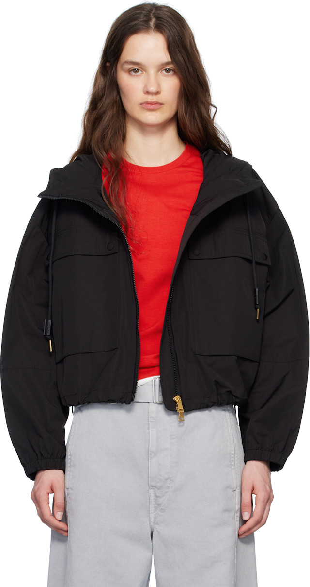 Moncler: Black Sauvan Hooded Jacket | SSENSE