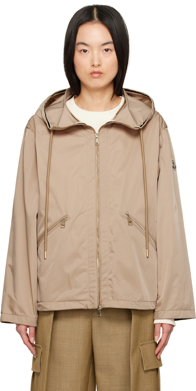 ＊MONCLER モンクレール＊PERLA ベージュ コントラストジャケット M Moncler: ベージュ Cassiopea フード付きジャケット | SSENSE 日本