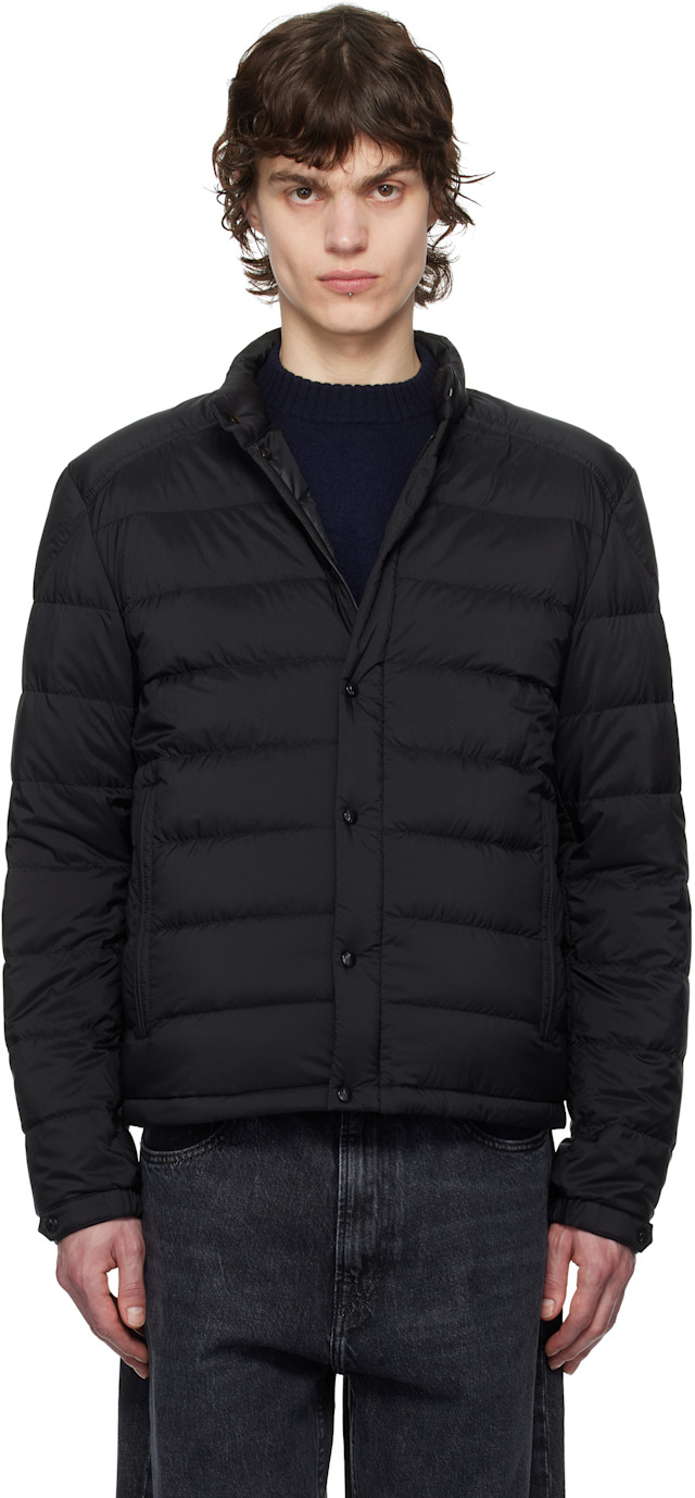 Moncler: Black Selves Short Down Jacket | SSENSE