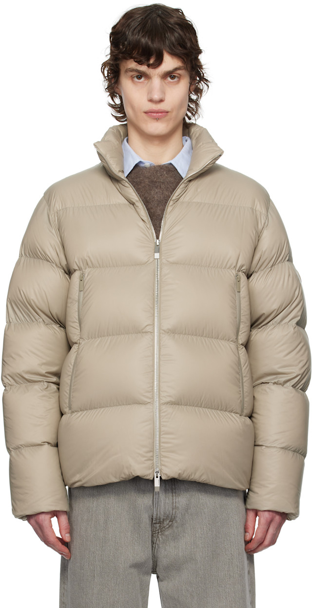 ＊MONCLER モンクレール＊PERLA ベージュ コントラストジャケット M Moncler: Beige Tarn Down Jacket | SSENSE