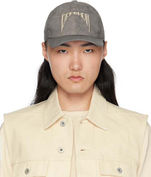 Rick Owens DRKSHDW: Gray Hollywood Baseball Cap | SSENSE