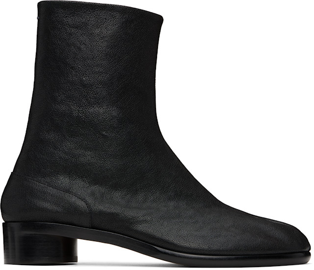 Maison Margiela: Black Tabi Ankle Boots | SSENSE