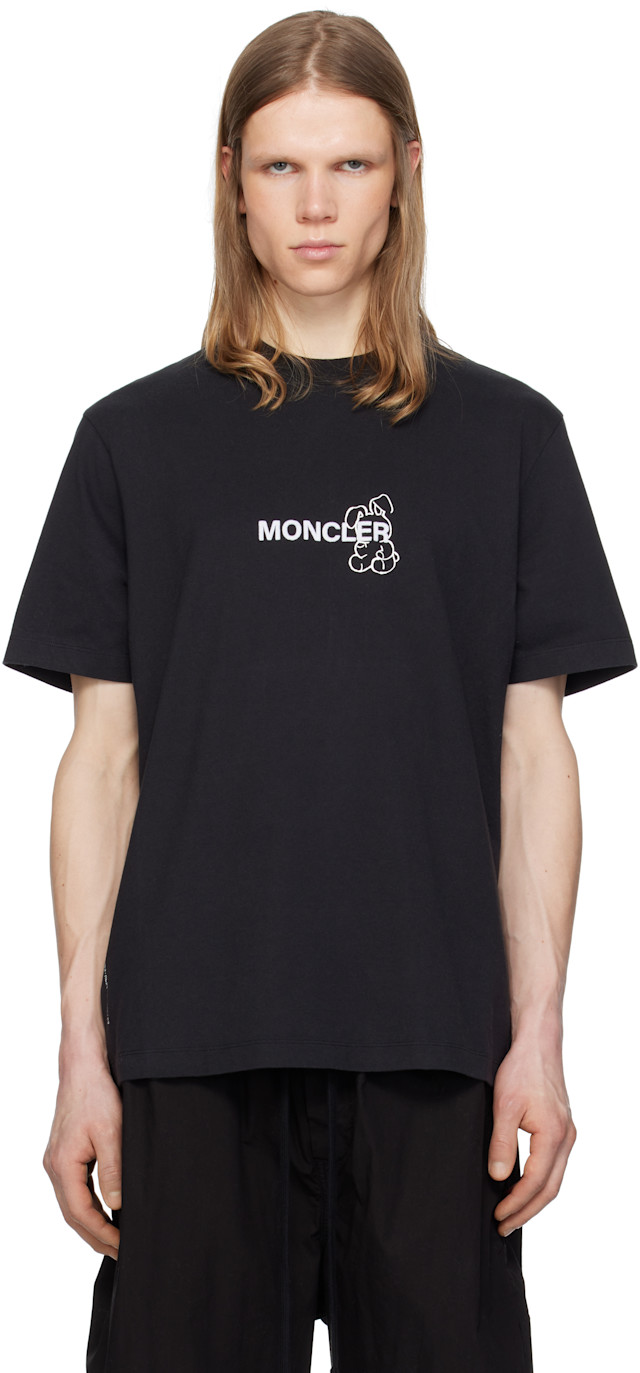 MONCLER グラフィック Tシャツ D10938085150 8390X L MONCLER GENIUS 7 Moncler FRGMT Hiroshi Fujiwara Logo-Print Cotton