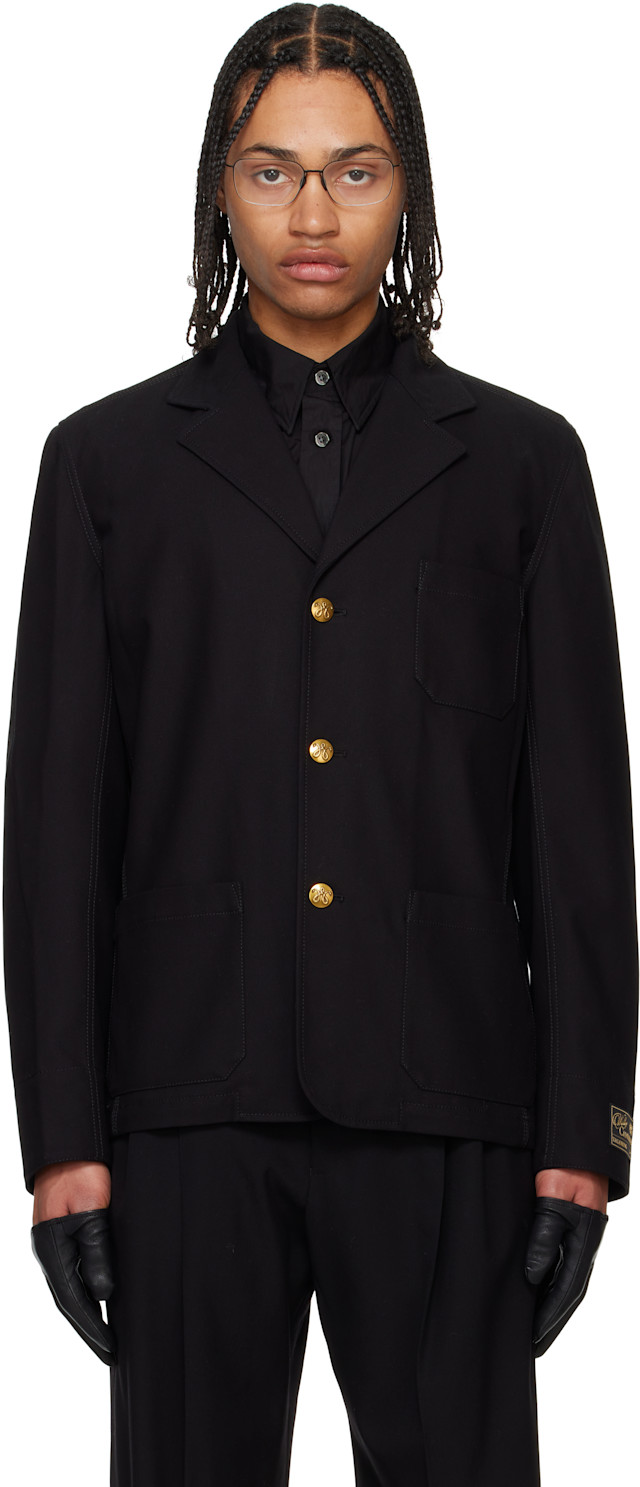 WILLY CHAVARRIA: ブラック Workwear テーラードジャケット | SSENSE 日本