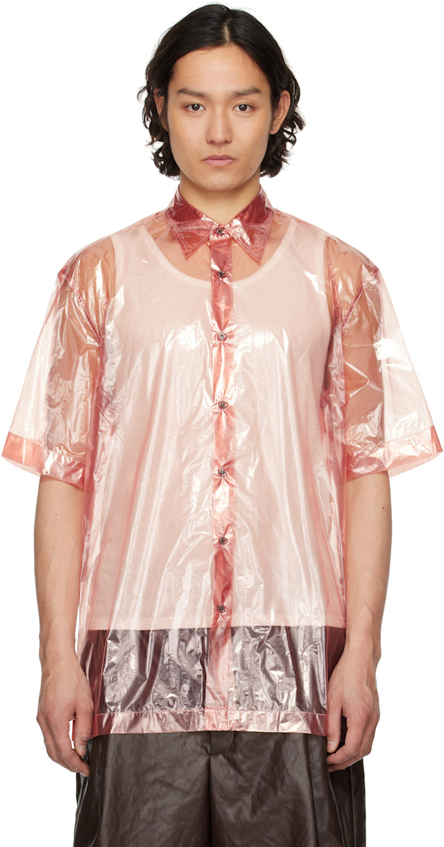 Dries Van Noten: ピンク シアー シャツ | SSENSE 日本
