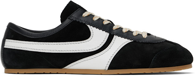 Dries Van Noten: Black Suede Sneakers | SSENSE