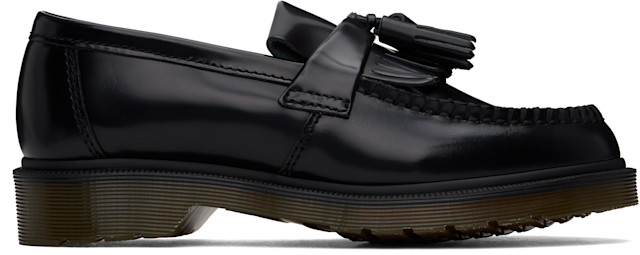 Dr. Martens: ブラック Adrian スムースレザー タッセルローファー
