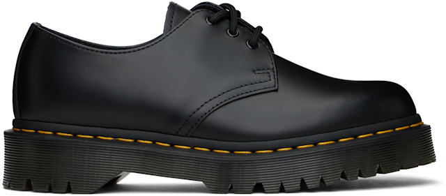 Dr. Martens: Black 1461 Bex Smooth Leather Derbys | SSENSE