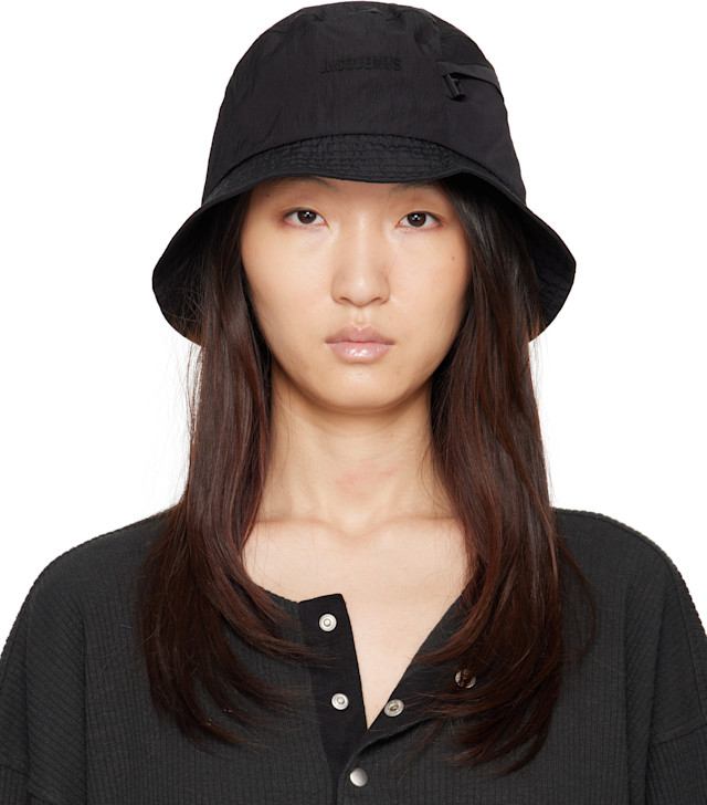 JACQUEMUS: Black 'The Nylon' Bucket Hat | SSENSE