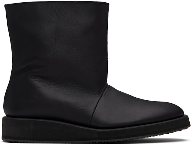 ★★ボブ★★分 YOHJI YAMAMOTO: Black Soft Matt BK High-Top Boots | SSENSE