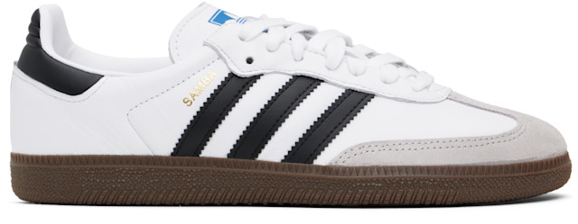 adidas Originals: White & Black Samba OG Sneakers | SSENSE Japan