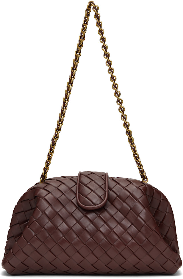 Bottega Veneta: Burgundy Lauren 1980 Clutch | SSENSE