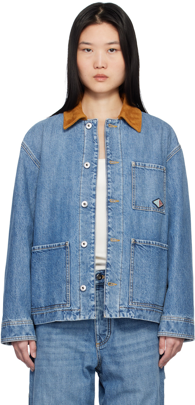 Bottega Veneta: Blue Vintage Denim Jacket | SSENSE