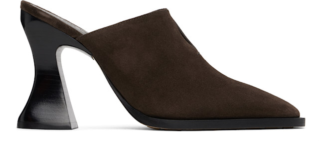 メ*0様 Bottega Veneta ボッテガ・ヴェネタ チャチャ ミュール Bottega Veneta: Brown Cha-Cha Mules | SSENSE