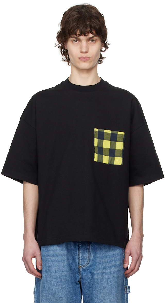 Bottega Veneta: Black Soft Cotton Jersey T-shirt | SSENSE