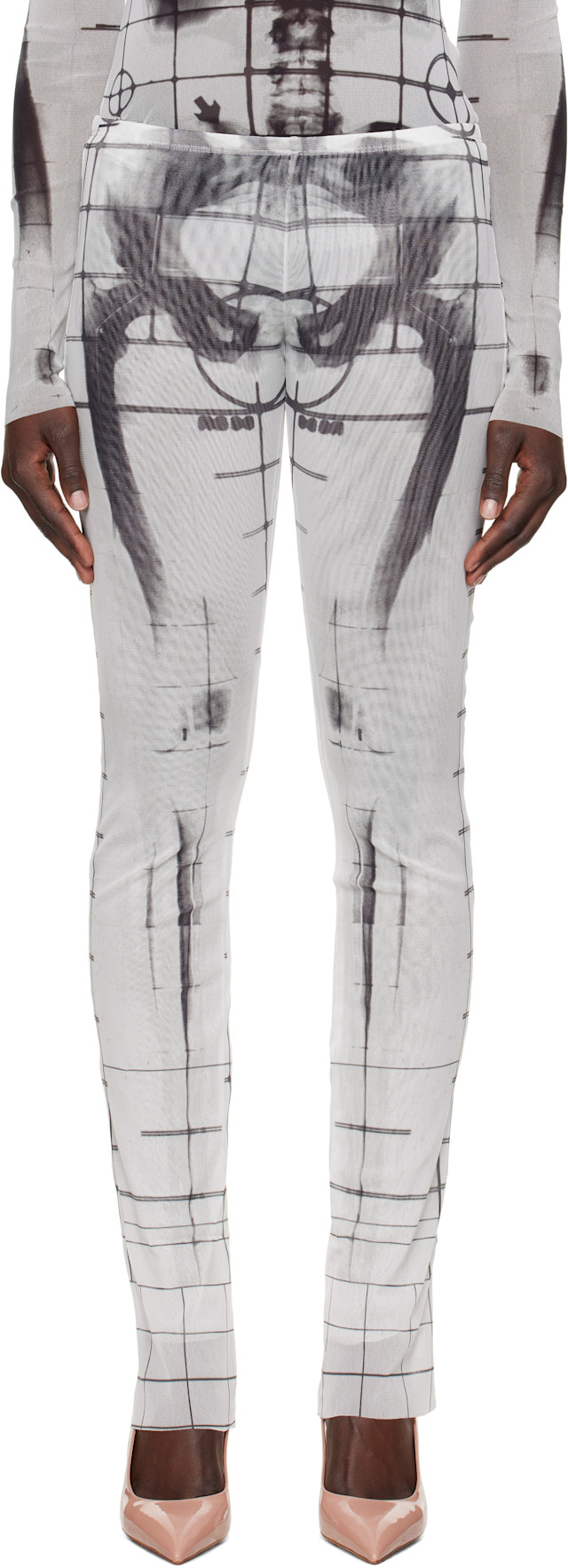 Jean Paul Gaultier: White & Black 'The Squeletor' Lounge Pants