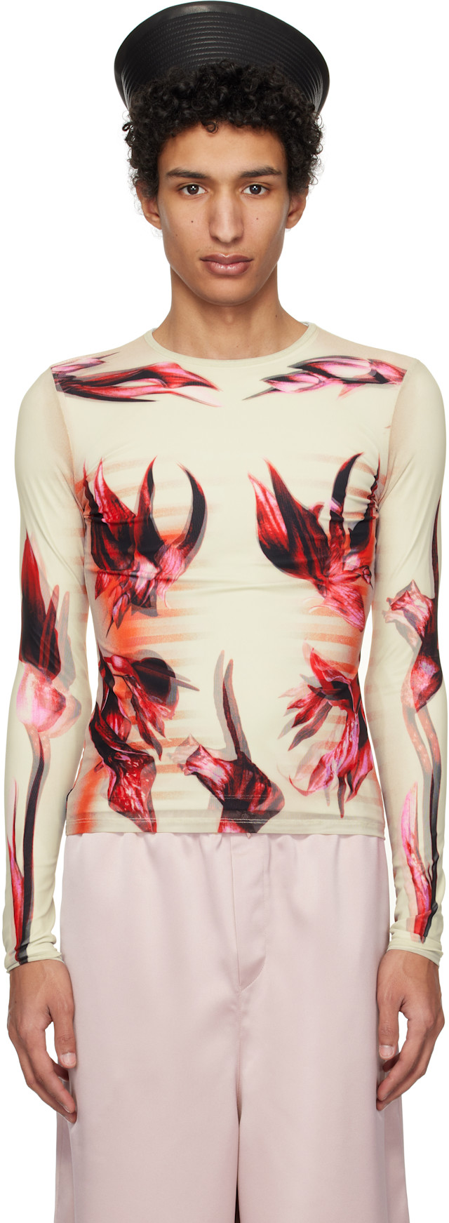 Jean Paul Gaultier: Multicolor Flower Body Morphing T-shirt | SSENSE