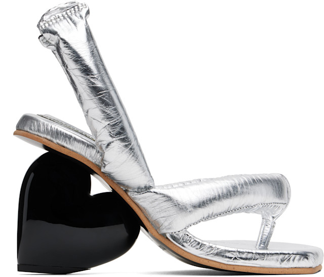 YUME YUME: Silver Love Heeled Sandals | SSENSE