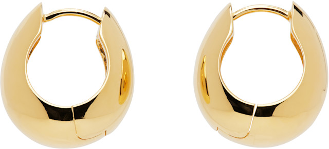 SOPHIE BUHAI Hinged Hoop ピアス Sophie Buhai: Gold Hinged Hoop Earrings | SSENSE