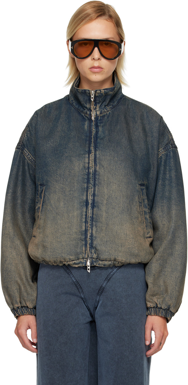 Diesel: Blue De-Flower-S Denim Jacket | SSENSE