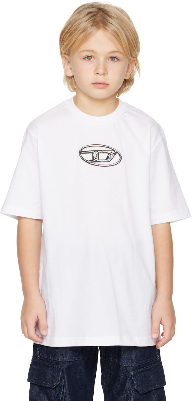 Diesel: キッズ｜ホワイト Treden Over Tシャツ | SSENSE 日本