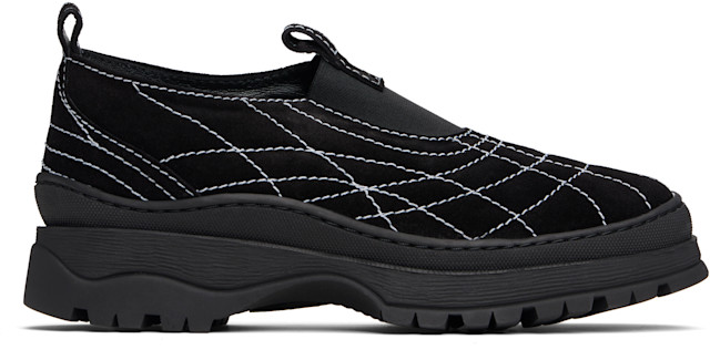 NICOLE SALDANA シューズ　38 Nicole Saldaña: Black Sacha Suede Sneakers | SSENSE