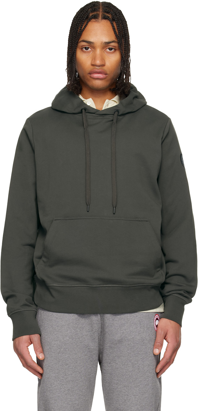   カナダグース パーカー Huron Hoodie Canada Goose: Khaki Huron Hoodie | SSENSE