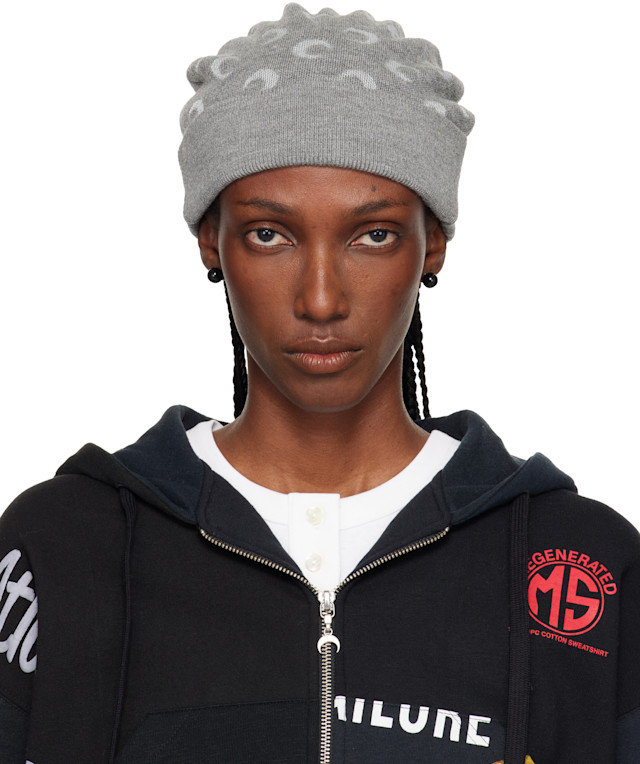 MARINE SERRE ビーニー MERINO WOOL KNIT BEANIE • Marine Serre