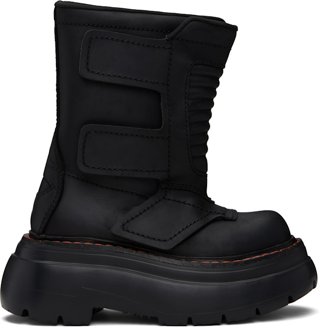 R13: Black Chunky Racing Boots | SSENSE