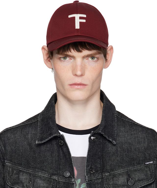 TOM FORD: レッド ブラッシュド コットン キャップ | SSENSE 日本