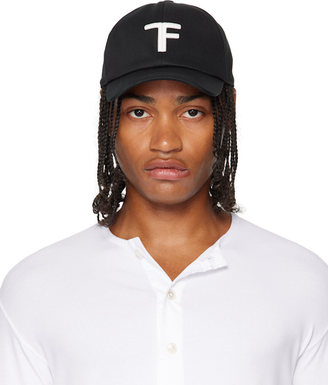 TOM FORD: Black Brushed Cotton Cap | SSENSE