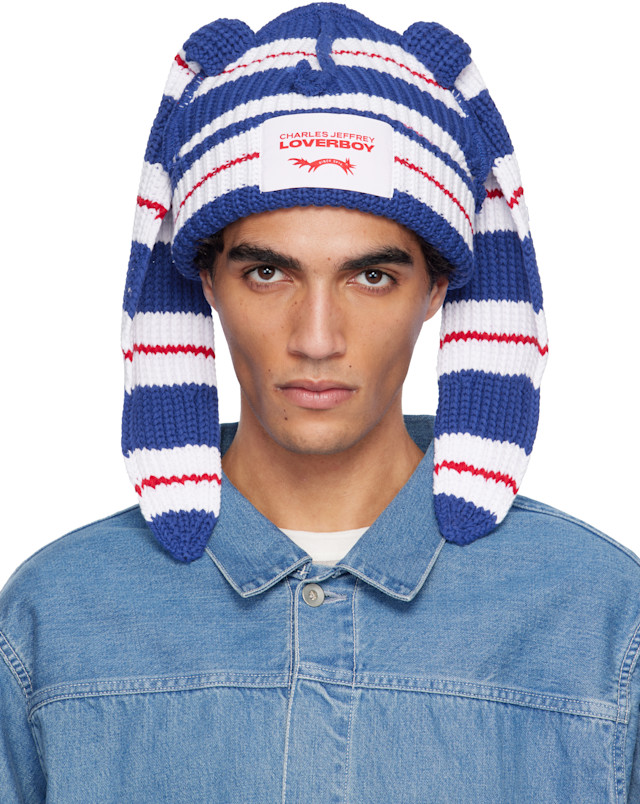 帽子 CHARLESJEFFREYLOVERBOYChunkyRabbitB CHUNKY RABBIT BEANIE in BLACK – Charles Jeffrey Loverboy
