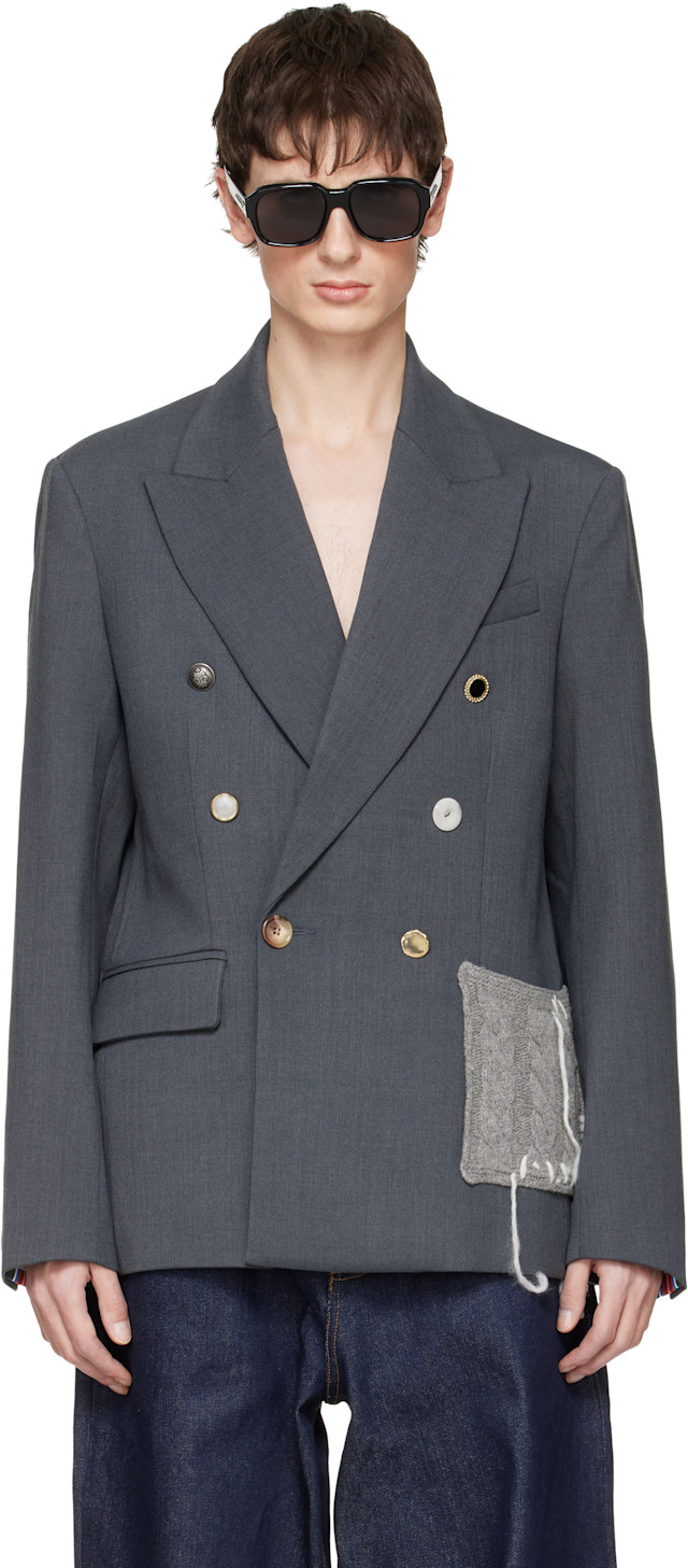 Charles Jeffrey LOVERBOY: グレー Edinburgh テーラードジャケット