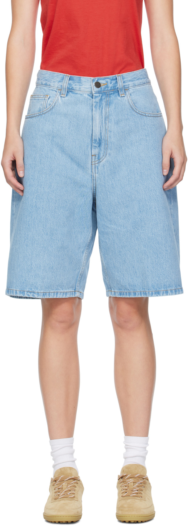 Carhartt Work In Progress: ブルー Brandon デニムショートパンツ