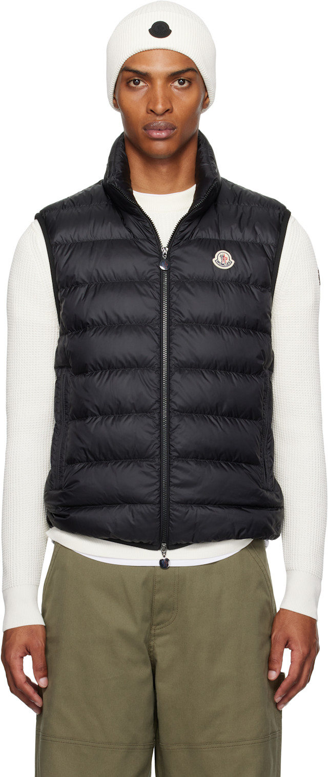 トップス MONCLER Knit vest Moncler: Black Rocoque Down Vest | SSENSE