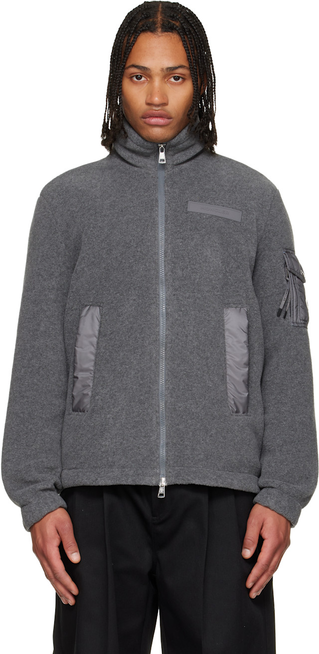 Moncler: グレー ジップアップ ジャケット | SSENSE 日本