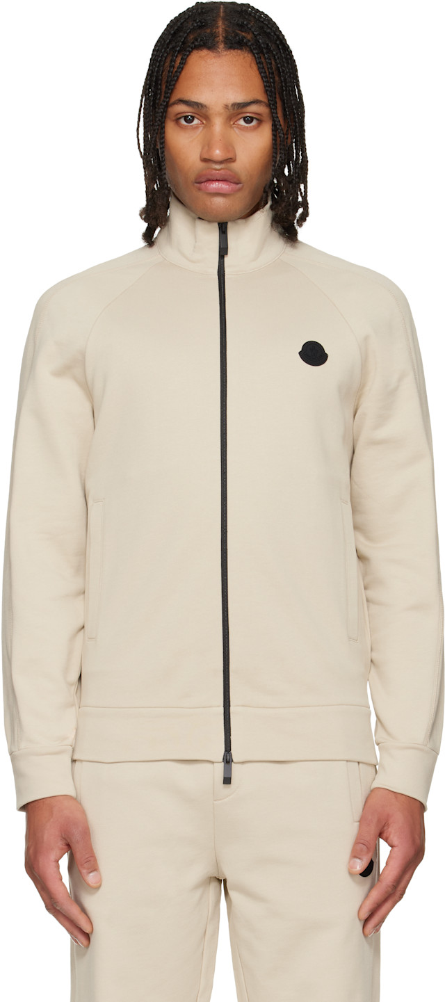 moncler-beige-cotton-zip-up-