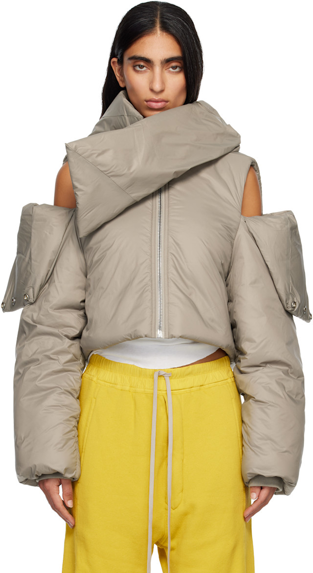 Rick Owens DRKSHDW: Taupe Concordians Convertible Jacket | SSENSE