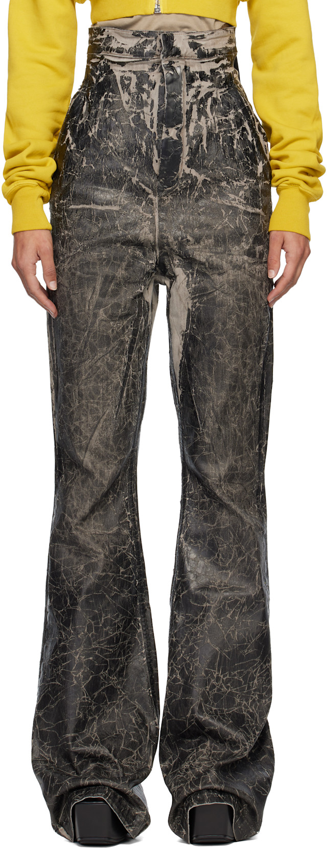Rick Owens DRKSHDW: Black Concordians Dirt Bolan Jeans | SSENSE