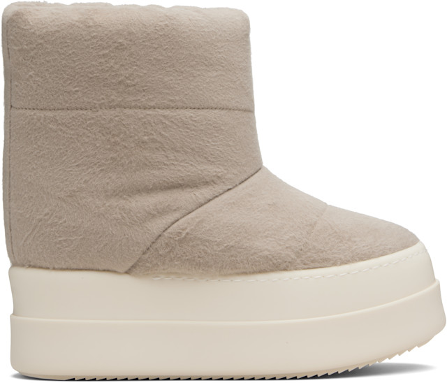 Rick Owens DRKSHDW: Taupe Concordians Mega Bumper Low Lunar Boots
