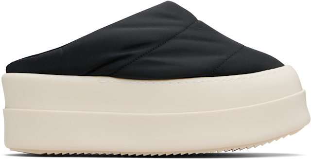 Rick Owens カーゴベラ Rick Owens DRKSHDW: Black Concordians Mega Bumper Slip On Lunar